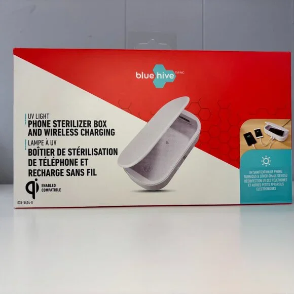 NWT Bluehive UV Phone Sterilizer Box & Wireless Charging - Picture 3 of 7